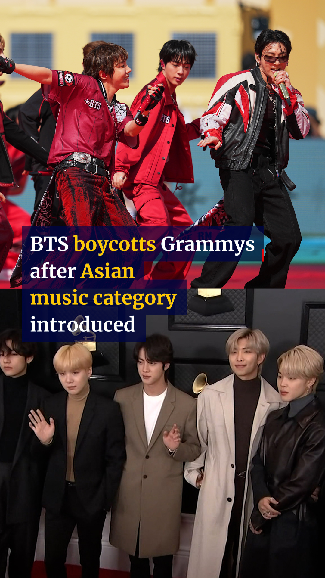 BTS will not submit its music for Grammy consideration this year