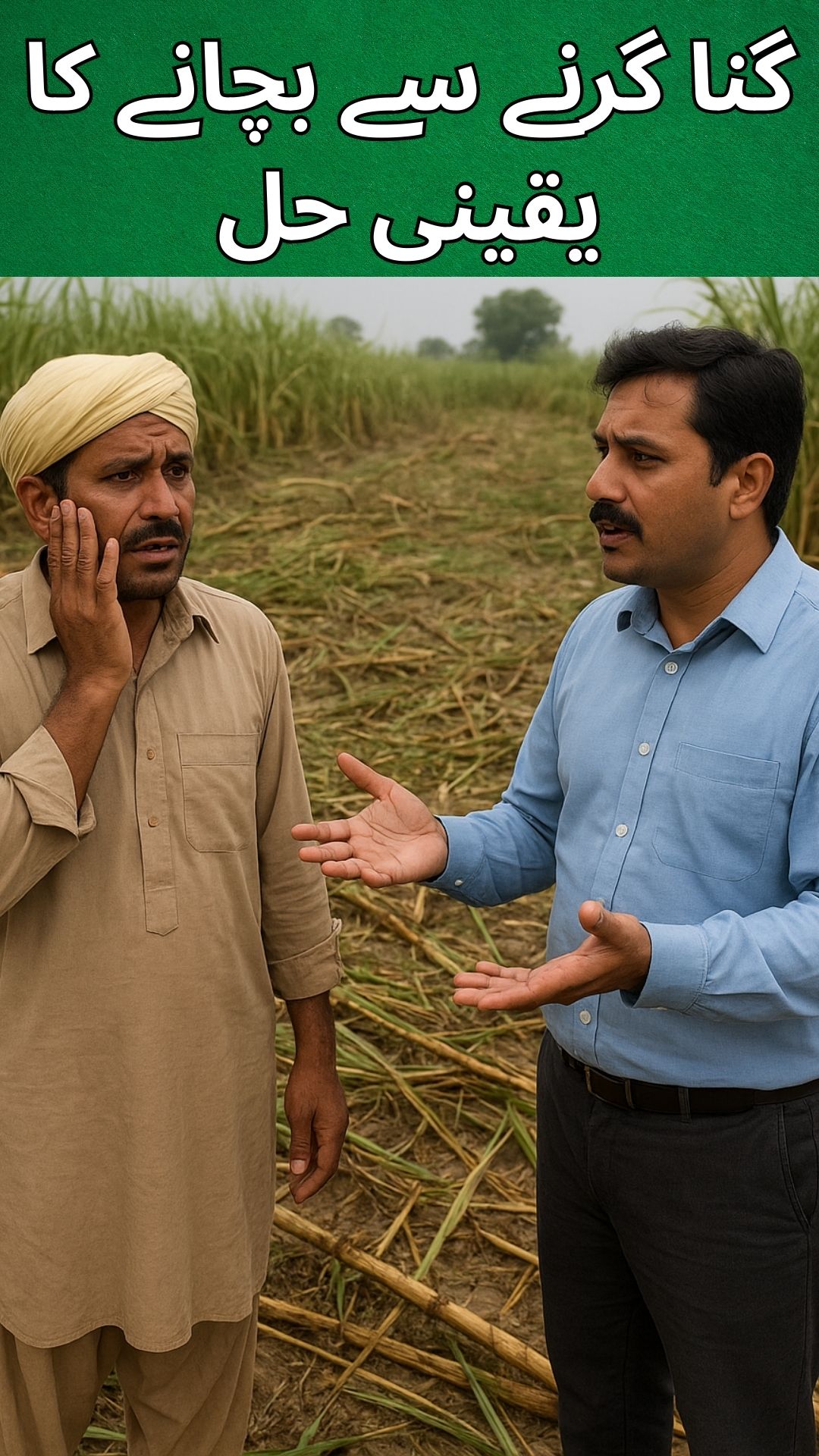 گنا گرنے سے بچانے کا یقینی حل #SugarcaneFarming #SugarcaneCrop # ...
