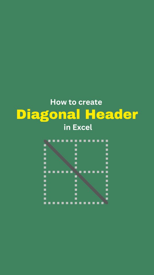 Diagonal Header in Excel‼️ Save for later so you don't forget [Excel ...
