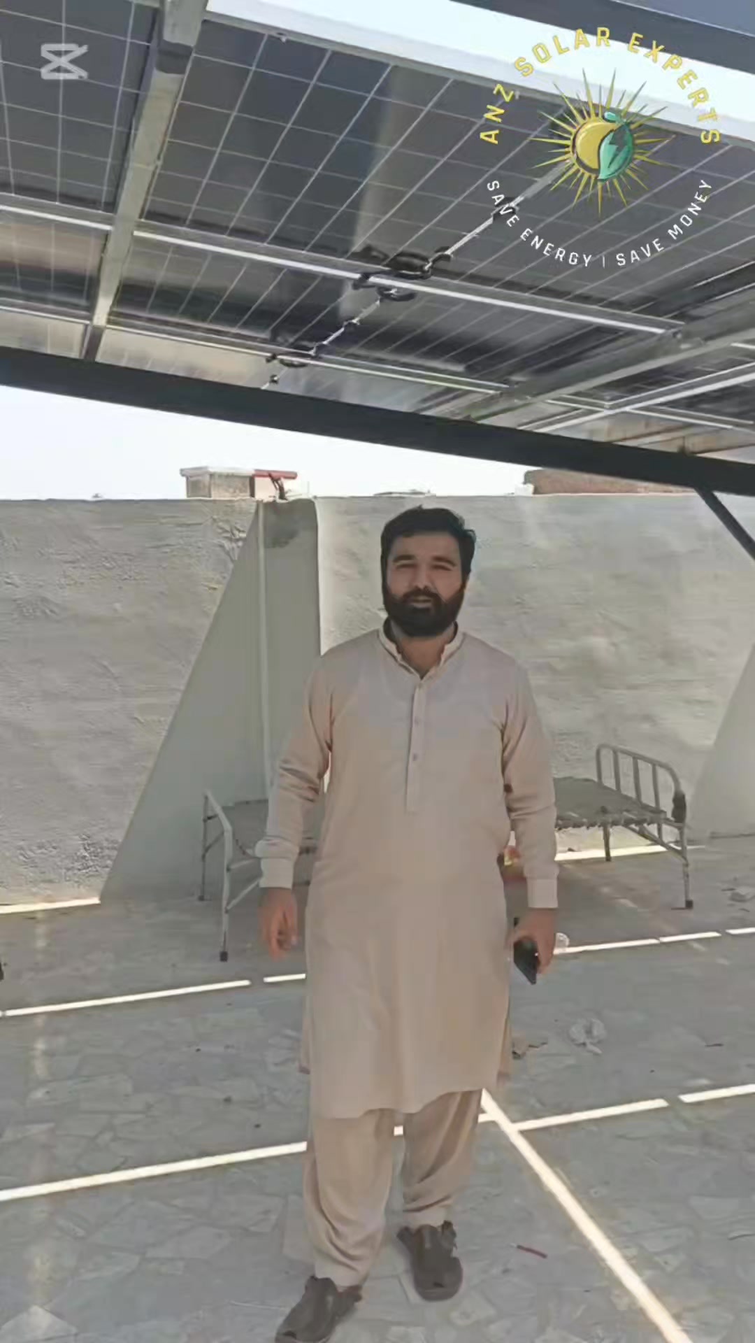 A 10kW Ongrid Solar Inverter Connected with 5kW Solar Panels Installed ...