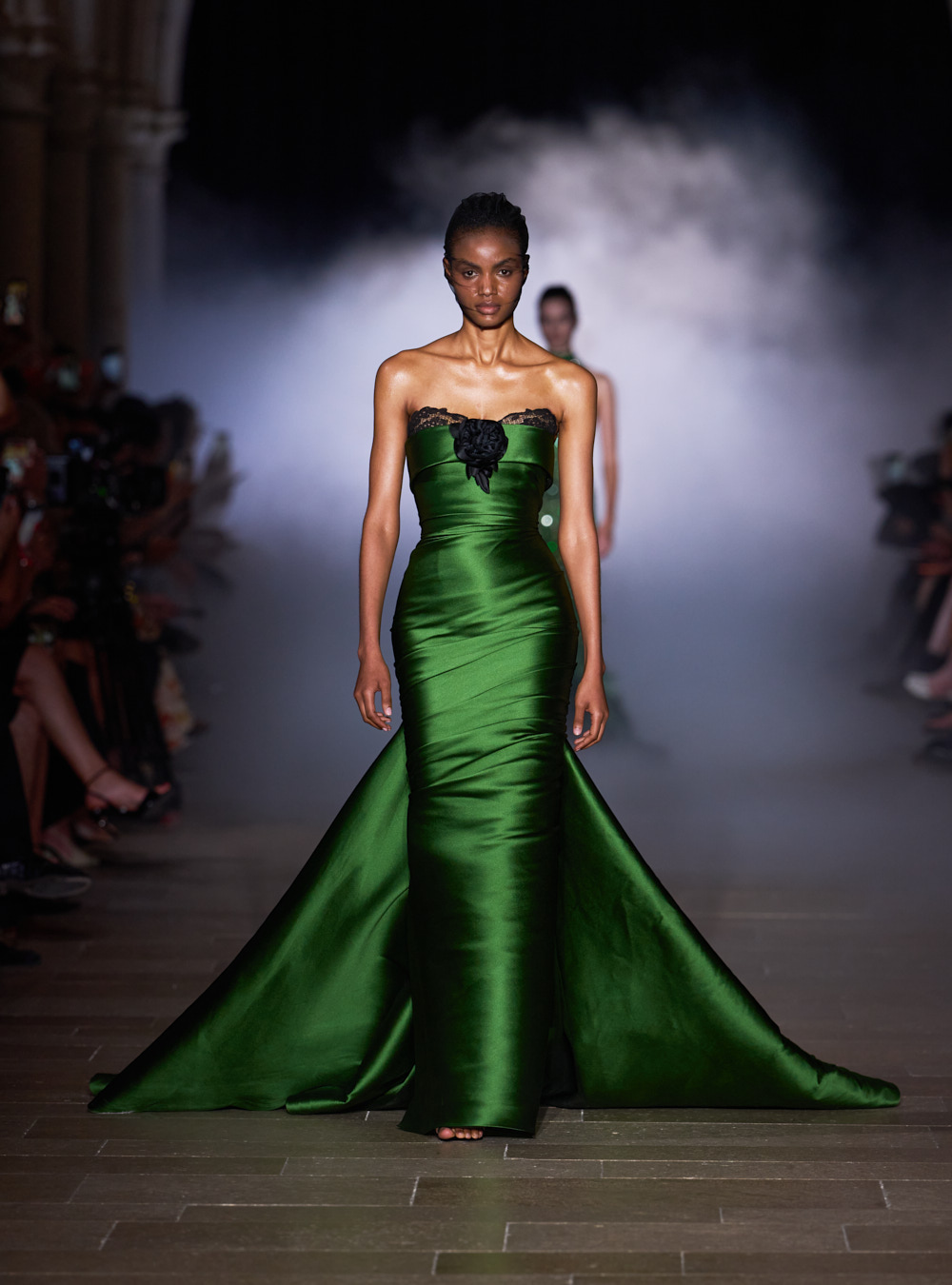 zuhair murad green dress ☘️, Renewal & the mysterious magic , of nature that heals the main characters., For Autumn 2026 Haute Couture , envisions a heroine who has refused , to surrender, She remains zuhair murad 2026