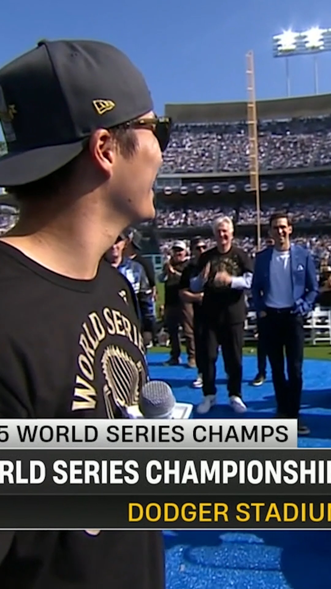 Hideo Nomo throws out the ceremonial first pitch ahead of World