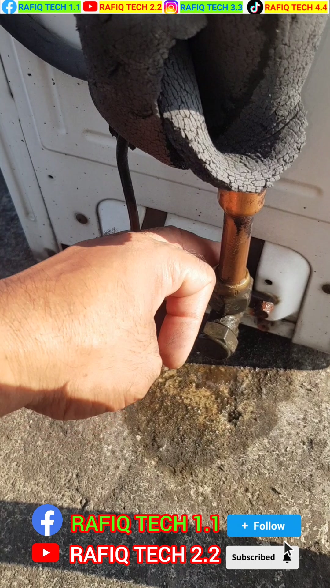 স্পিড টাইপ এসির গ্যাস লক যেভাবে করব। How to do gas lock of speed type ...