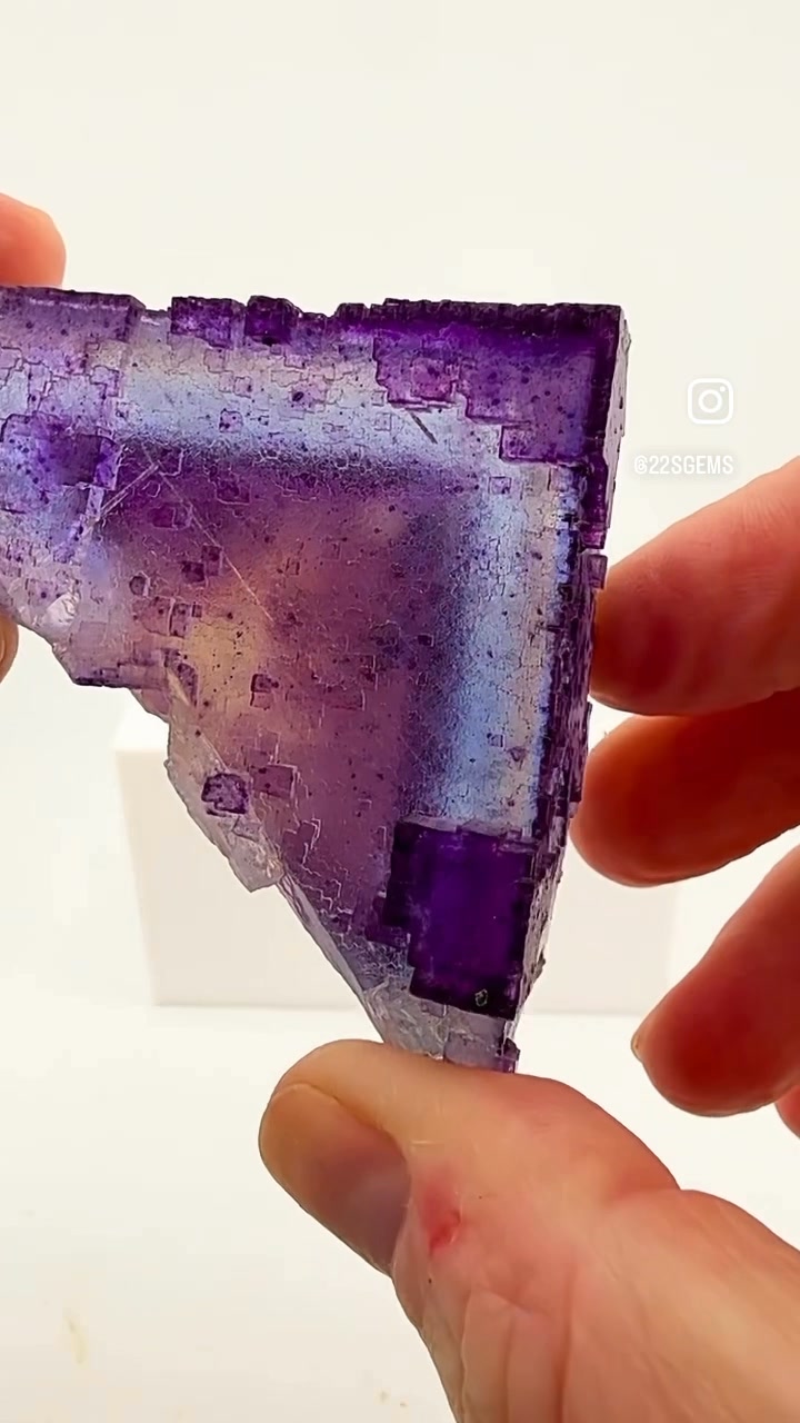 Minerva perfection. 💜💙🧡✨ A stellar Fluorite from the legendary