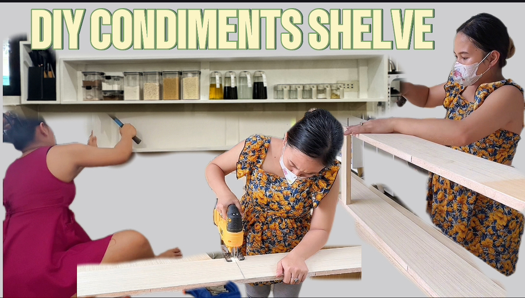 DIY | HOW TO MAKE KITCHEN CONDIMENTS SHELVE By: Boholana Queen 🫶🏻 (FULL ...