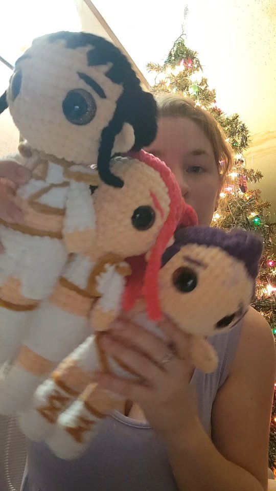Meet Rumi, Mira and Zoey 🥰🥰🥰 Pattern by #Tuoidtcrochet #Huntrix