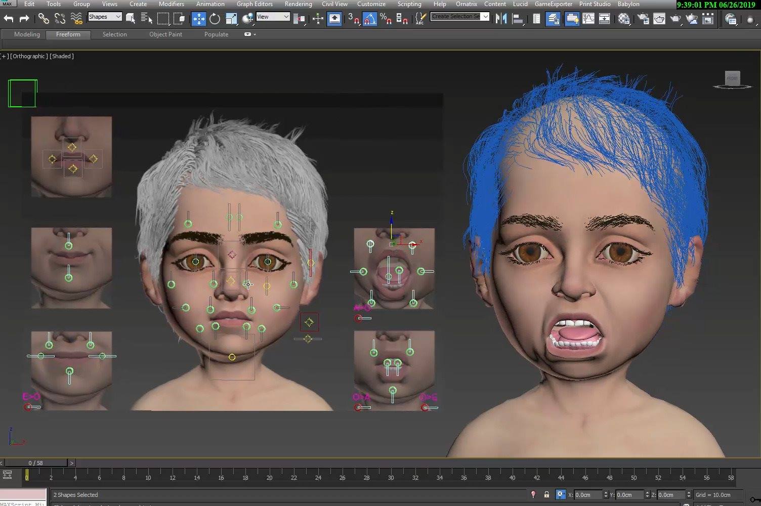 Face settings. Ротоскопия мастер-класс. Udemy – facial Rigging for Beginners in 3ds Max 2018