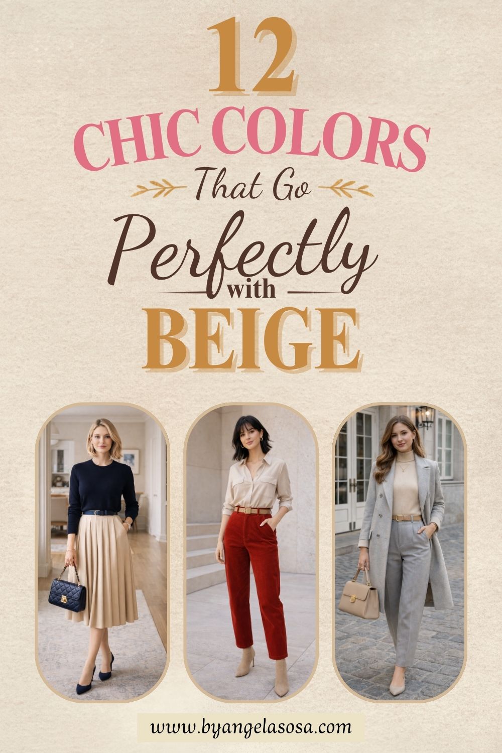 beige color combination dress The best combinations to wear with 🤎 Which one is your favorite? 🥰 | By Angela Sosa How to Style a w24_flexiblefavorites Color:Red over Black This sleeveless
