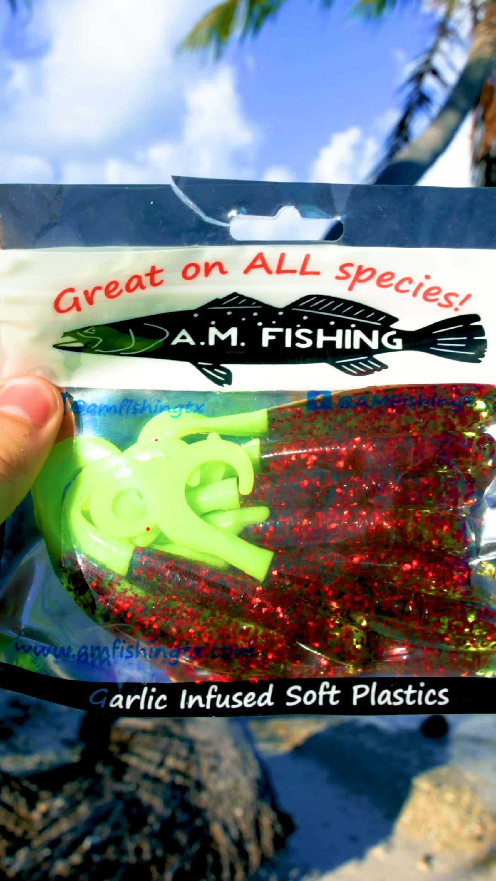 am fishing lures harlingen tx A.M. and Dragonfruit Glows Green and Orange Baby Trout  A.M. Fishing