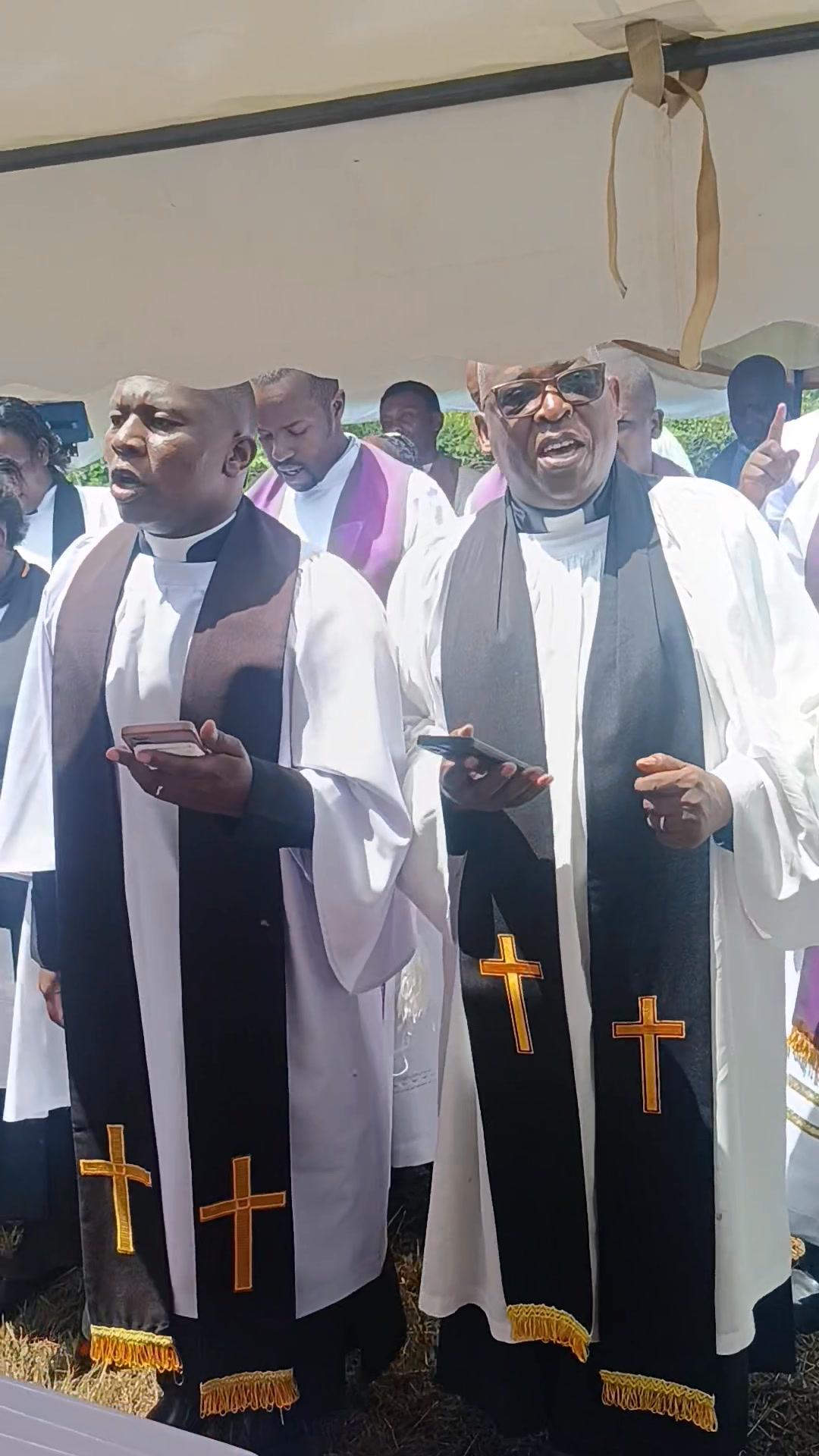 Mt Kenya Central Clergy during the burial of one of their fellow ...