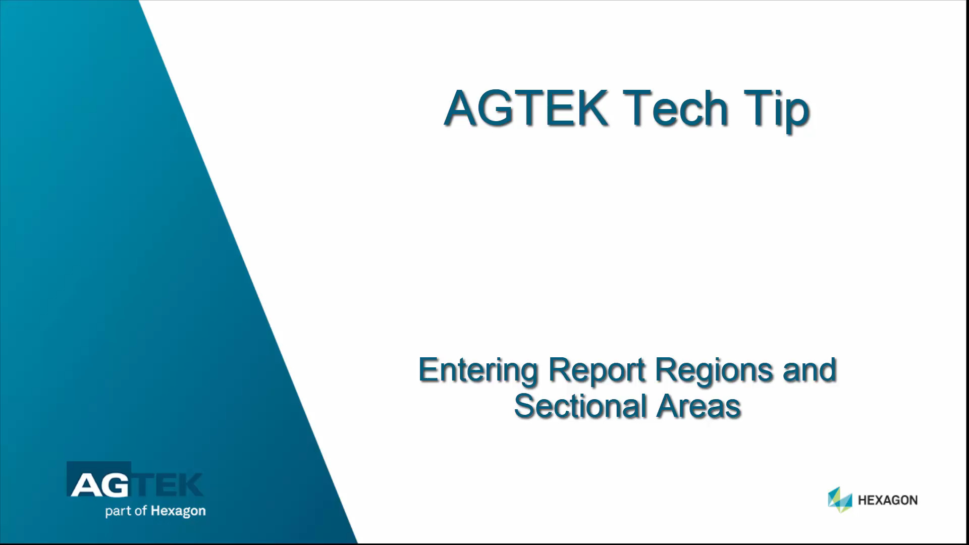 💡 Tech Tip – Entering Report Regions and Sectional Areas The latest ...
