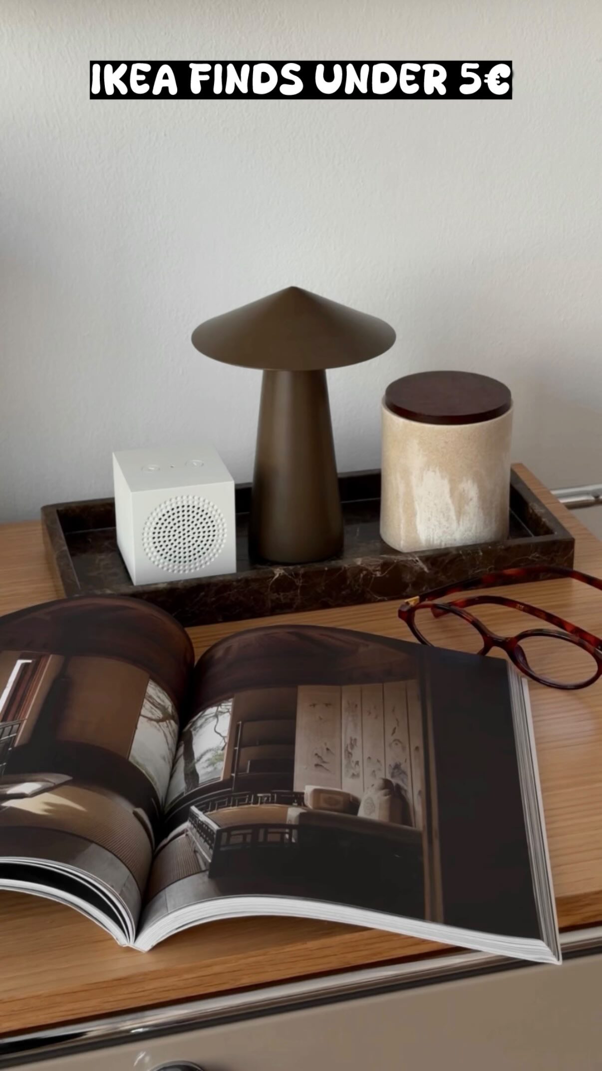 IKEA Finds under 5€ | April 2026, 1. KALLSUP - Bluetooth®-Lautsprecher tragbar - 5,00€, 2. IKEA 365+ - Servierständer, Akazie - 1,99€, 3. BETTHAJ - Dose mit Deckel, für Kaffee/Tee/silberfarben