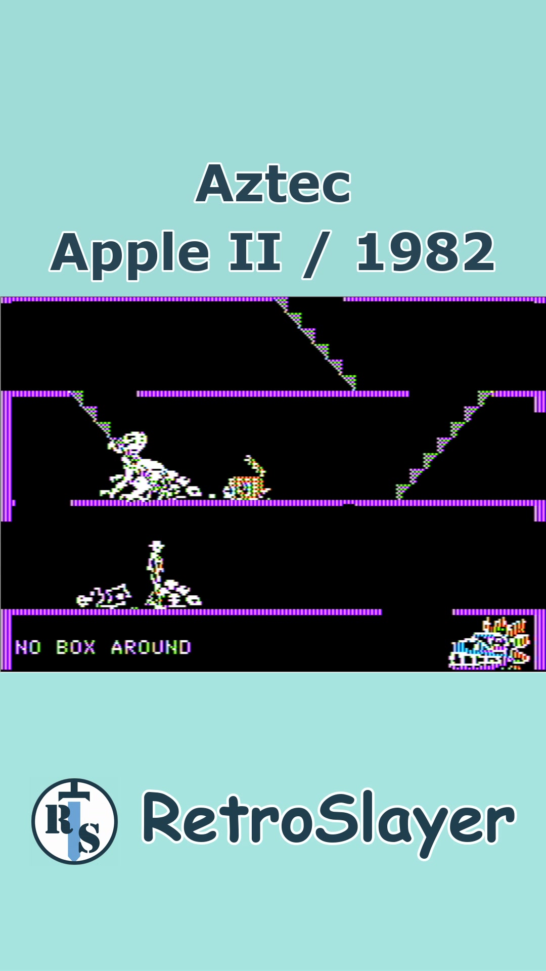 Aztec - Apple II (1982) Blasting through procedurally generated