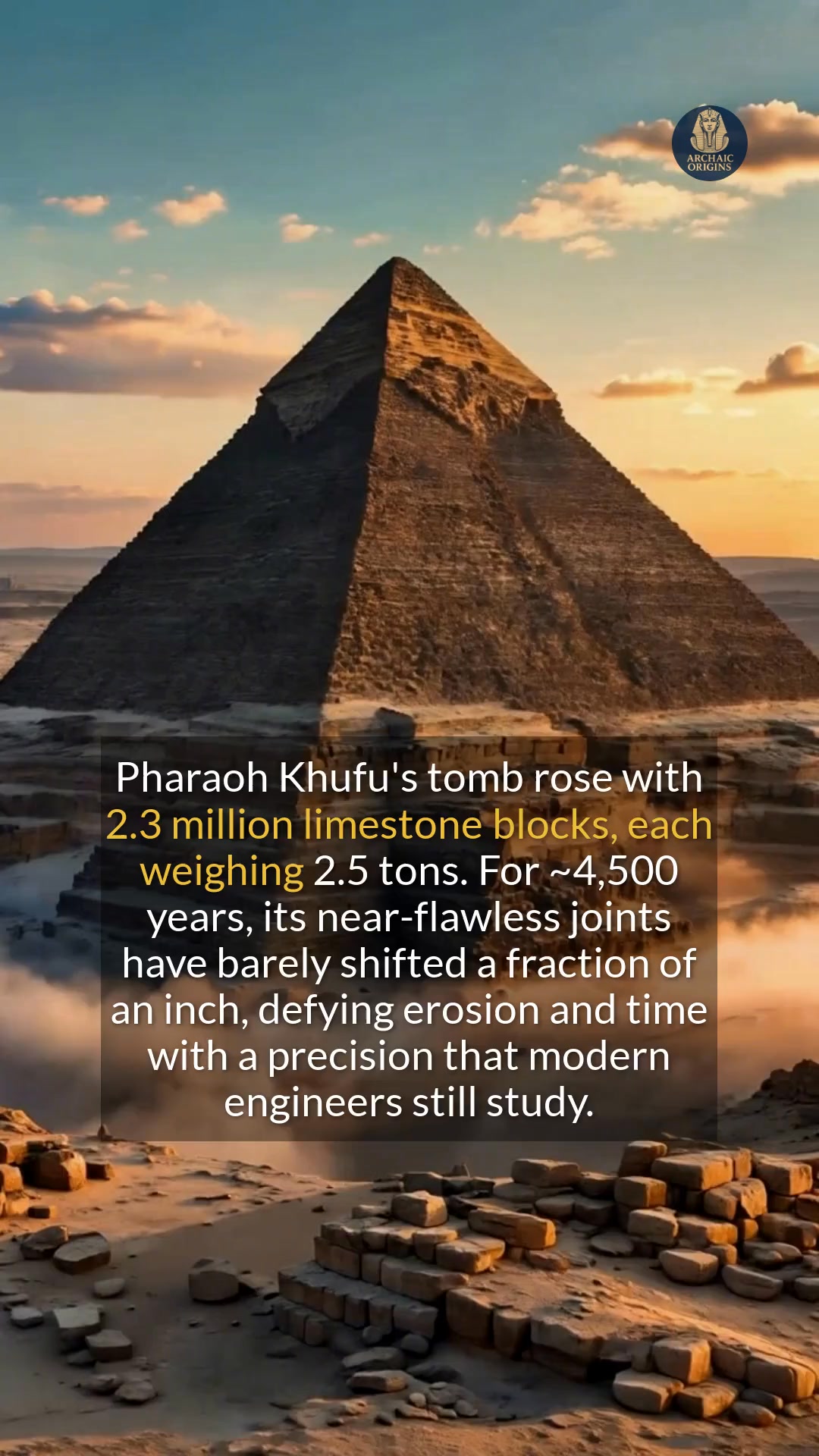 Constructed around 2580–2560 BCE, the Great Pyramid was the vision of ...