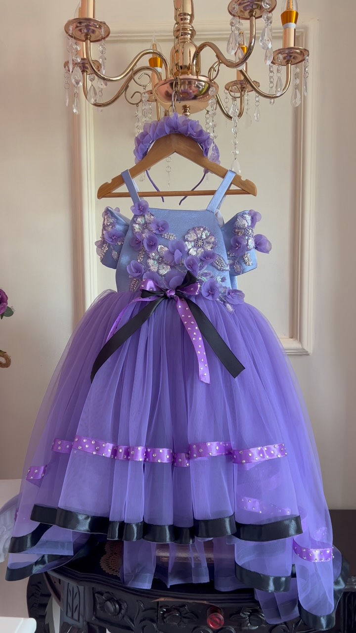 🖤🎀 Kuromi vibes, but make it couture! Off to Hongkong!, Playful, dreamy, and irresistibly cute — this Kuromi-inspired cosplay dress is designed for little fashionistas who love a touch of mischief. 