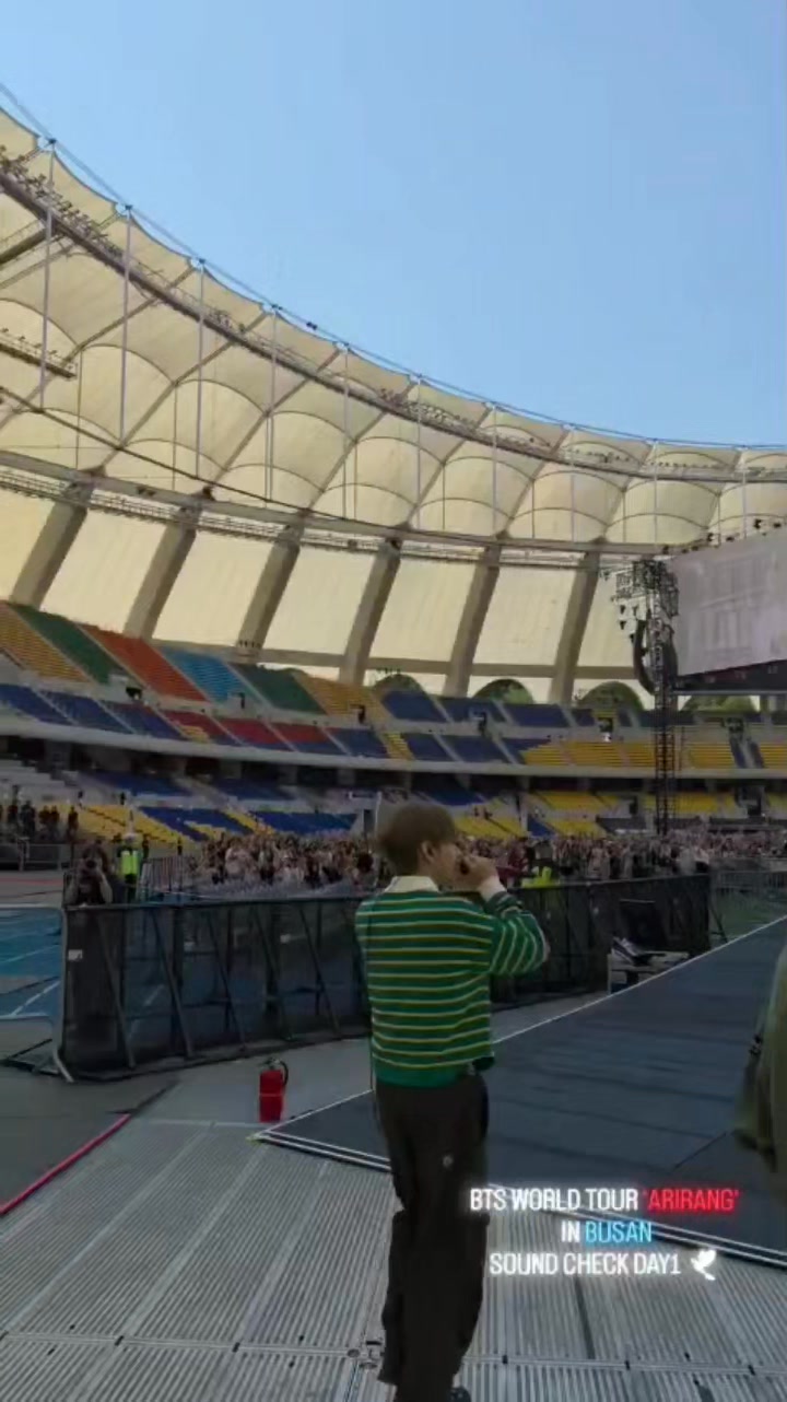 📸 🐿️: BTS WORLD TOUR 'ARIRANG' EN BUSAN SOUND CHECK DÍA1