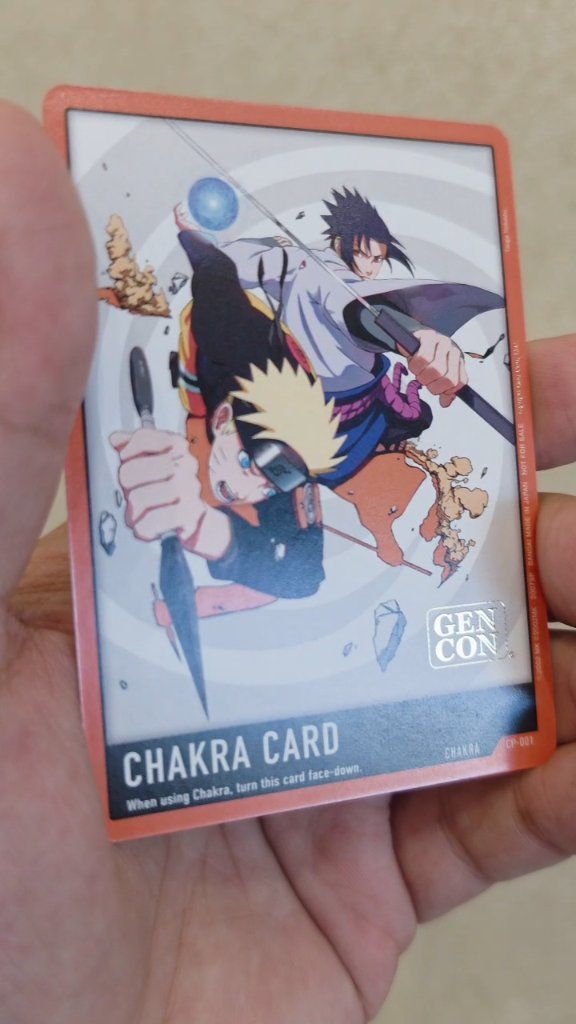 In person look at the Bandai Naruto Card Game Chakra Card
