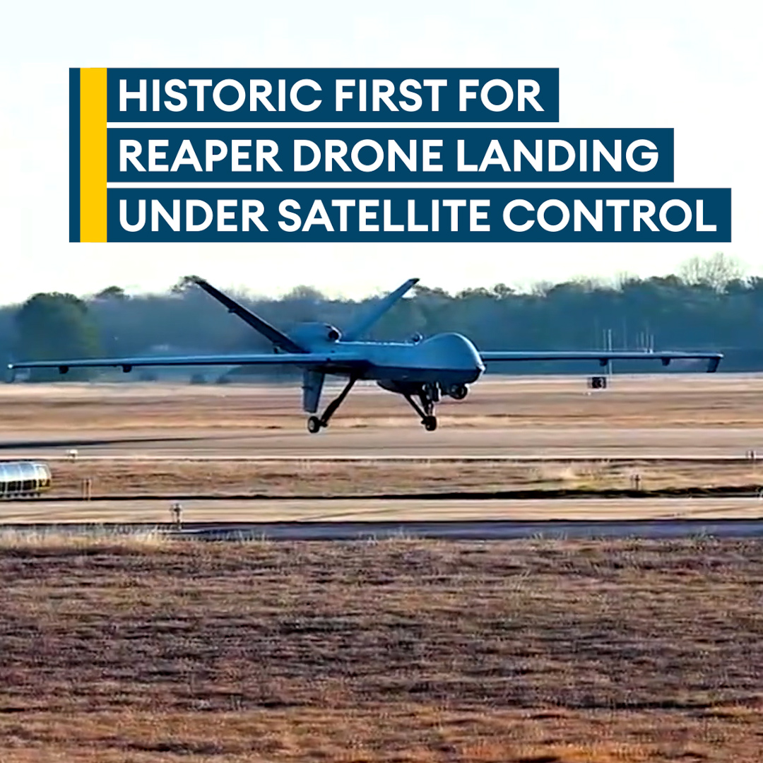 MQ-9 Reaper lands at Whiteman Air Show