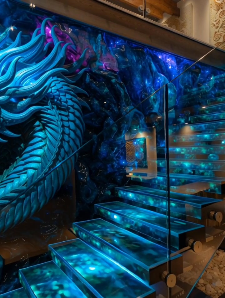 These dragon stairs are STUNNING!! #dragons #ecstaticdesigns # ...