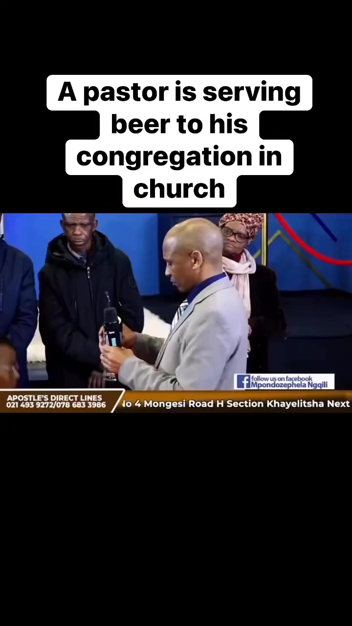 A pastor is serving beer to his congregation in church | Psaflive News ...
