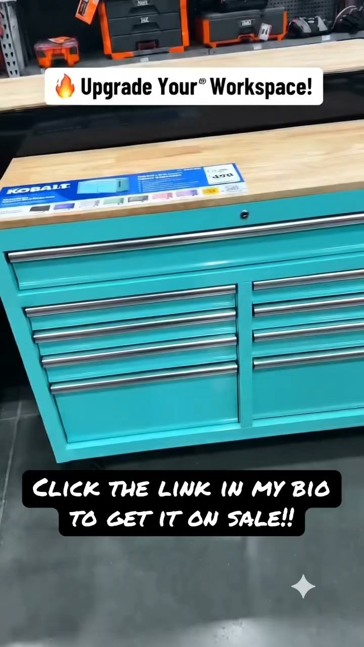 We know you've been waiting for this one 🧰…shop the Kobalt Mini Tool Cabinet NOW: https://www.lowes.com/pd/Kobalt-11-34-in-W-x-12-03-in-H-x-6-5-in-D-Pink-Steel-Tool-Box/50187