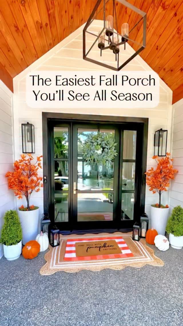The Easiest Fall Porch You’ll See All Season 🍁🍃🍂 Comment YES PORCH for ...
