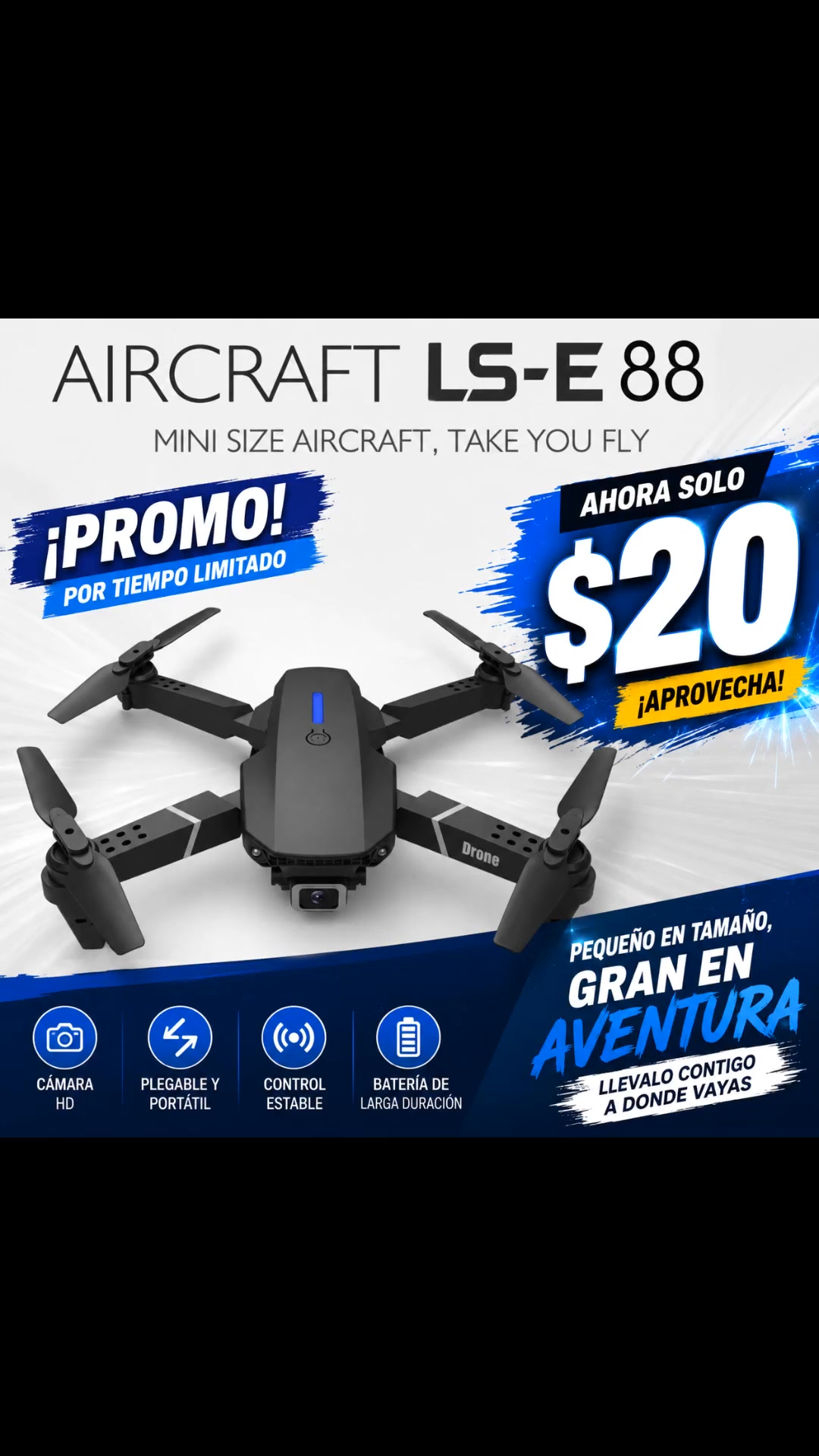Dron Plegable Con Cámara HD 1080P Y Motor Sin Escobillas – FPV, Flips 3D, 2 Baterías, Despegue Automático – Ideal Para Niños Y Principiantes