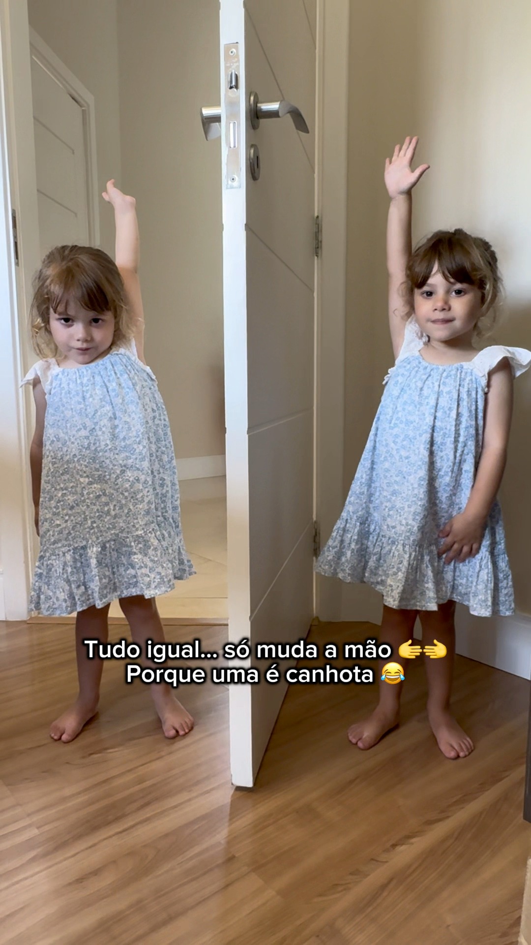 Tudo sincronizado, mas uma é canhota 😂 | Gêmeas da Deza | Facebook