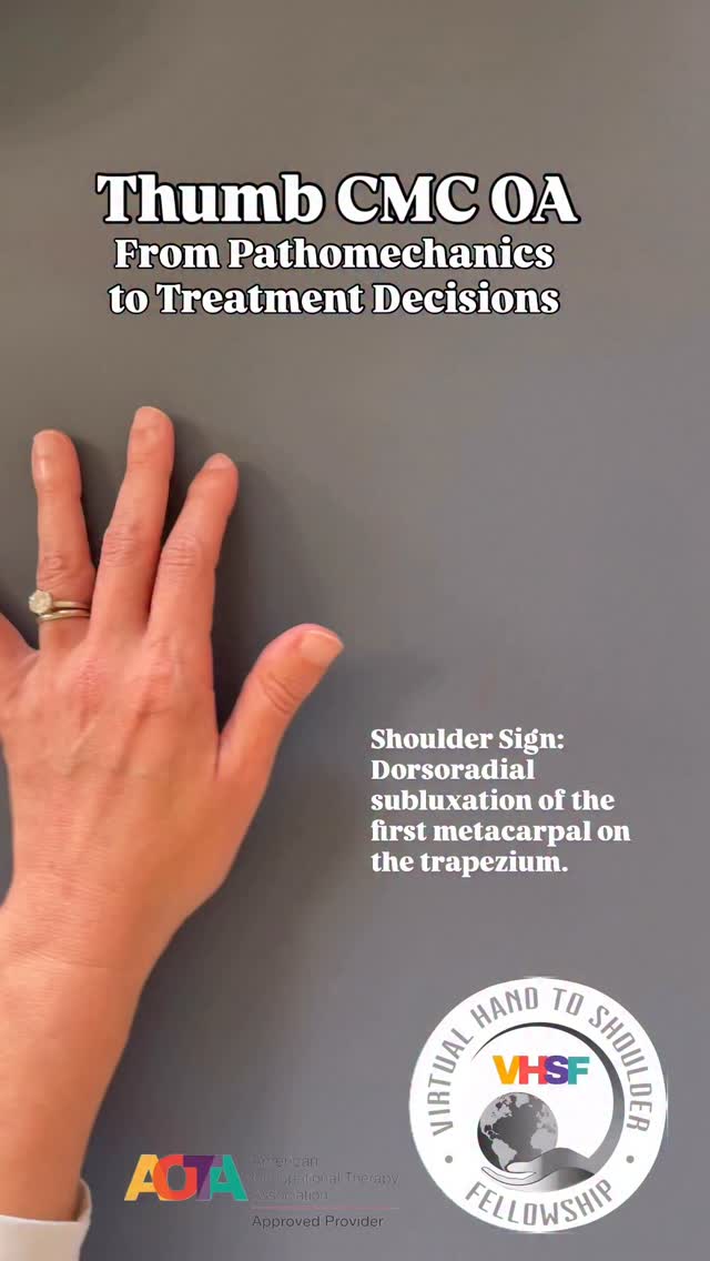 In thumb CMC osteoarthritis, instability often begins with ligamentous ...