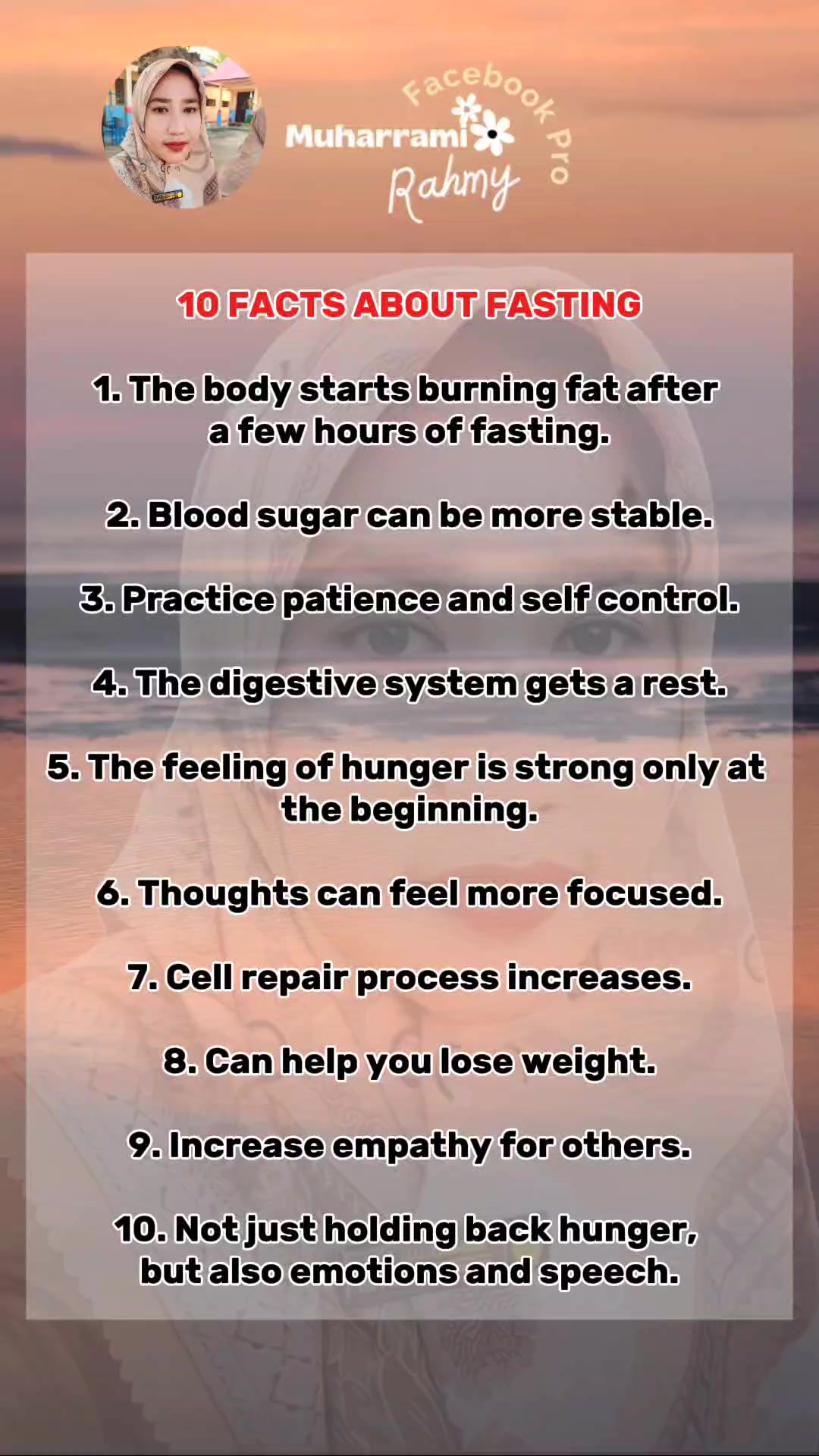 10 Facts About Fasting | Muharrami Rahmy | Facebook