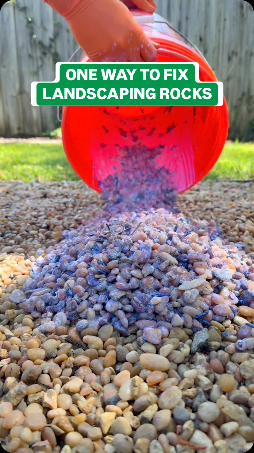 One way to fix landscaping rocks — and actually make them stay put ...