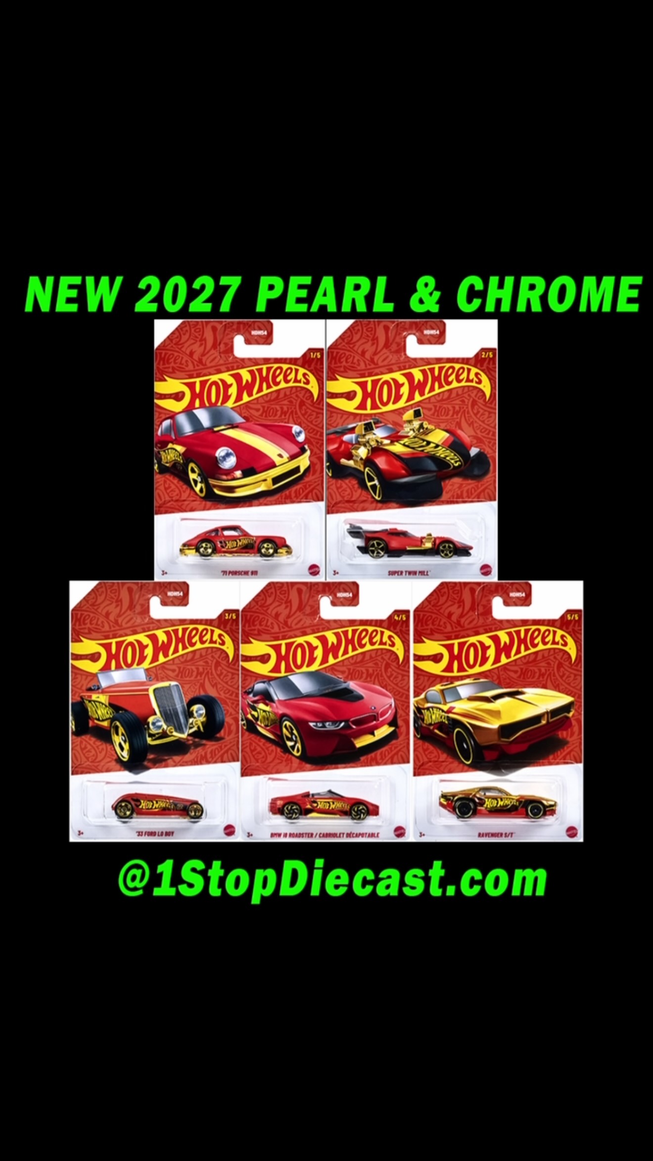 New Hot Wheels 2027 Anniversary Pearl and Chrome due in November