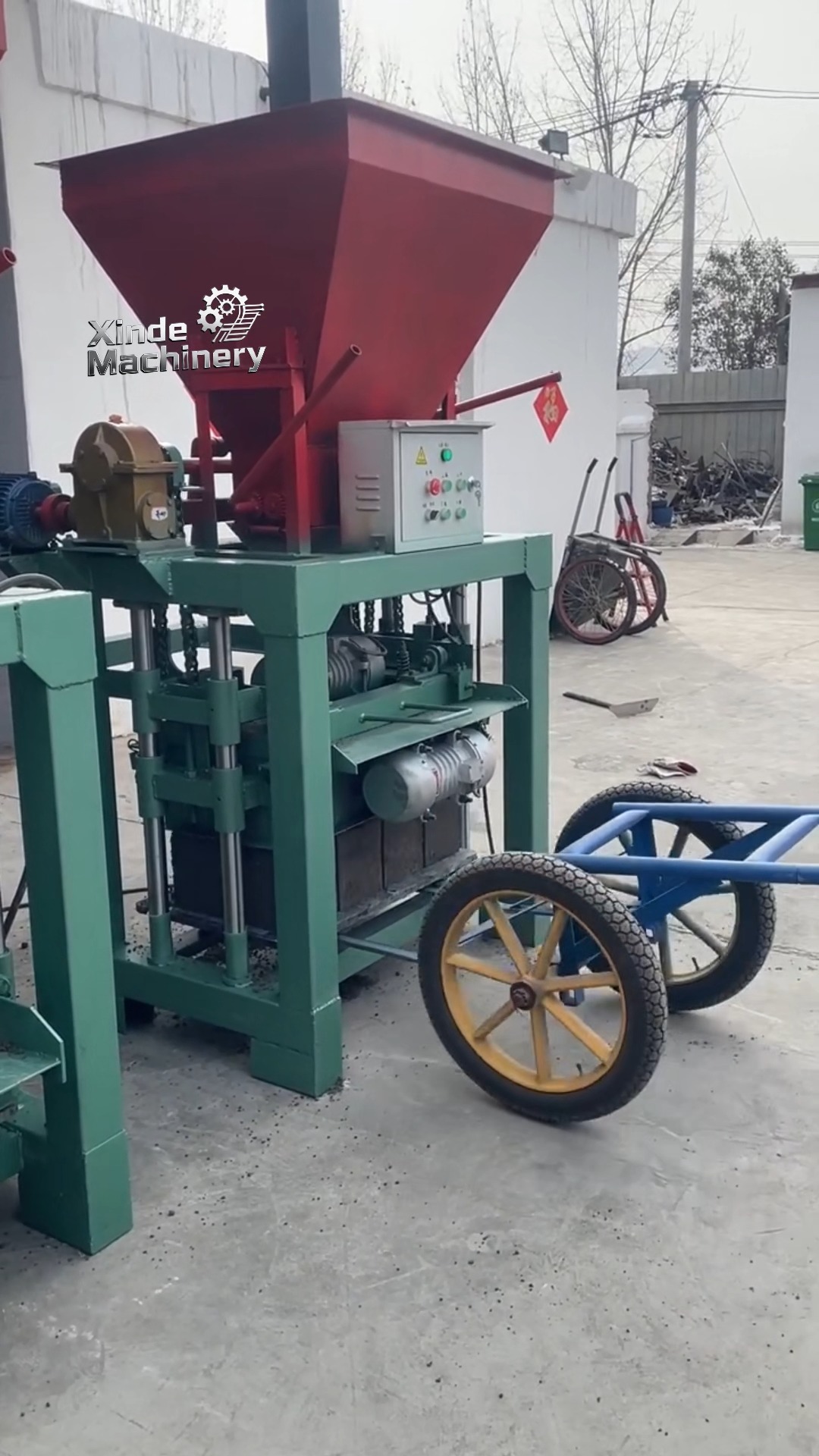 Production Workflow Revealed! Xinde Semi-Auto Brick Machine: Say ...