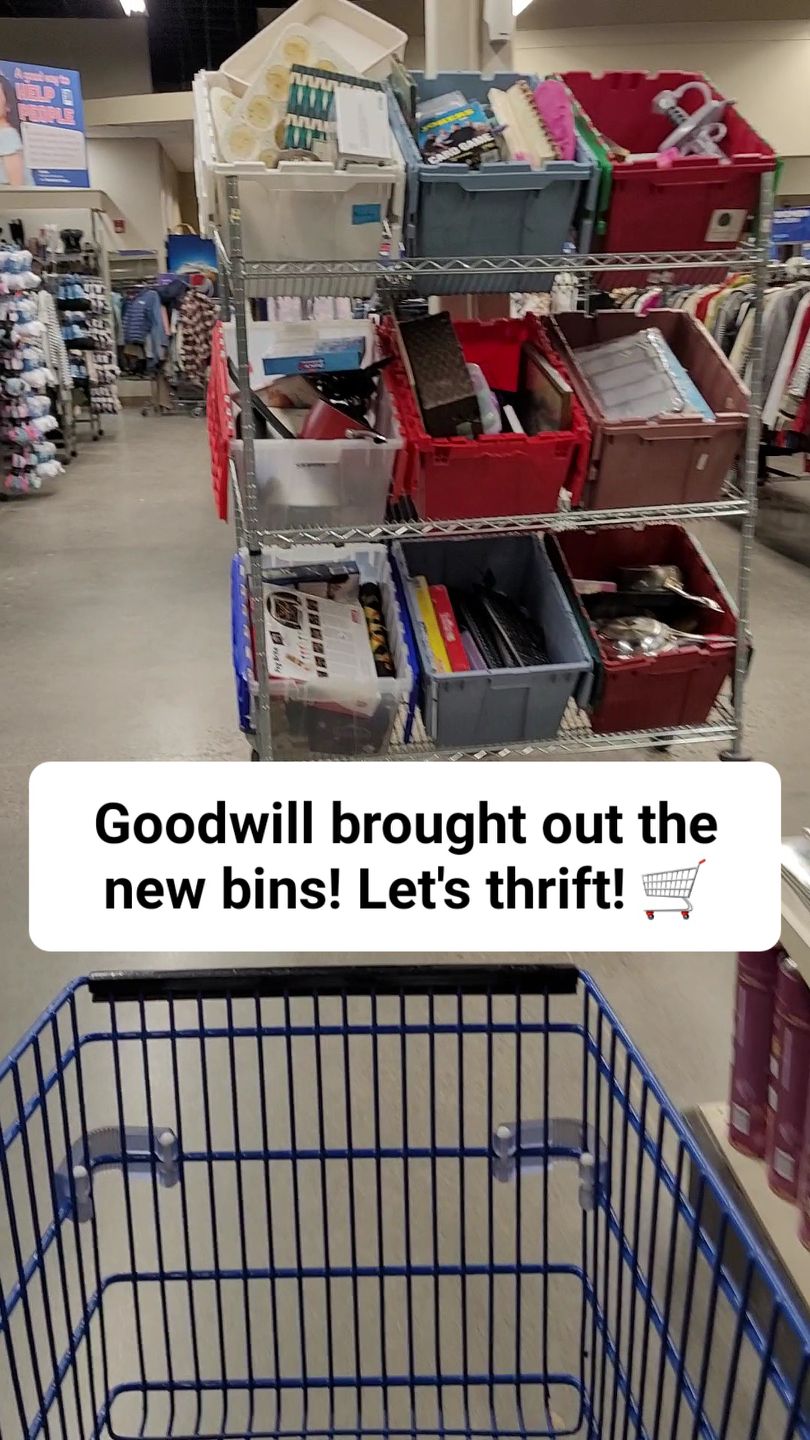 Goodwill brought out the new bins! Let's check them out! #goodwill # ...