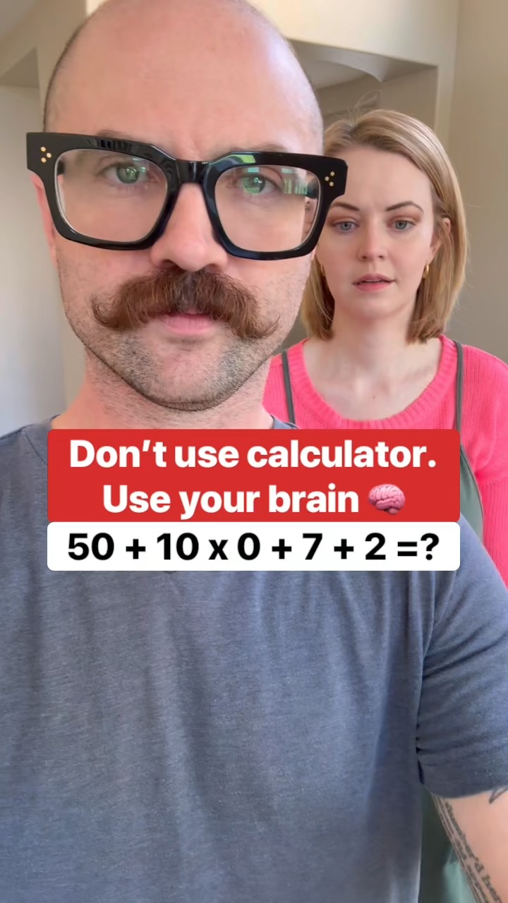 Viral math problem #reels #math | At Home with Jennie and Nick | Facebook