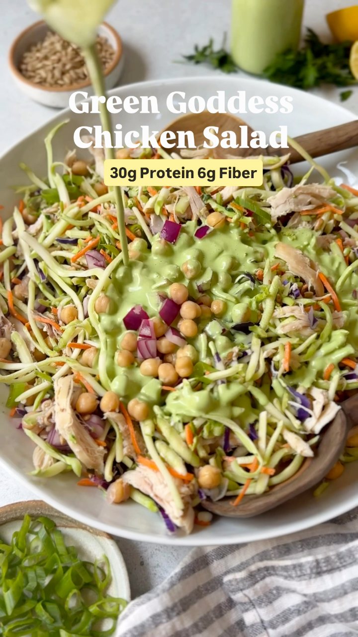 skinnytaste green goddess dressing ⭐⭐⭐⭐⭐ “This was outstanding and will be a permanent recipe in my meal prep for school, which starts up next week!”, This Chicken Chickpea Salad Is Meal Prep Gold. 💚🥗, ✨ SAVE this post InclShop