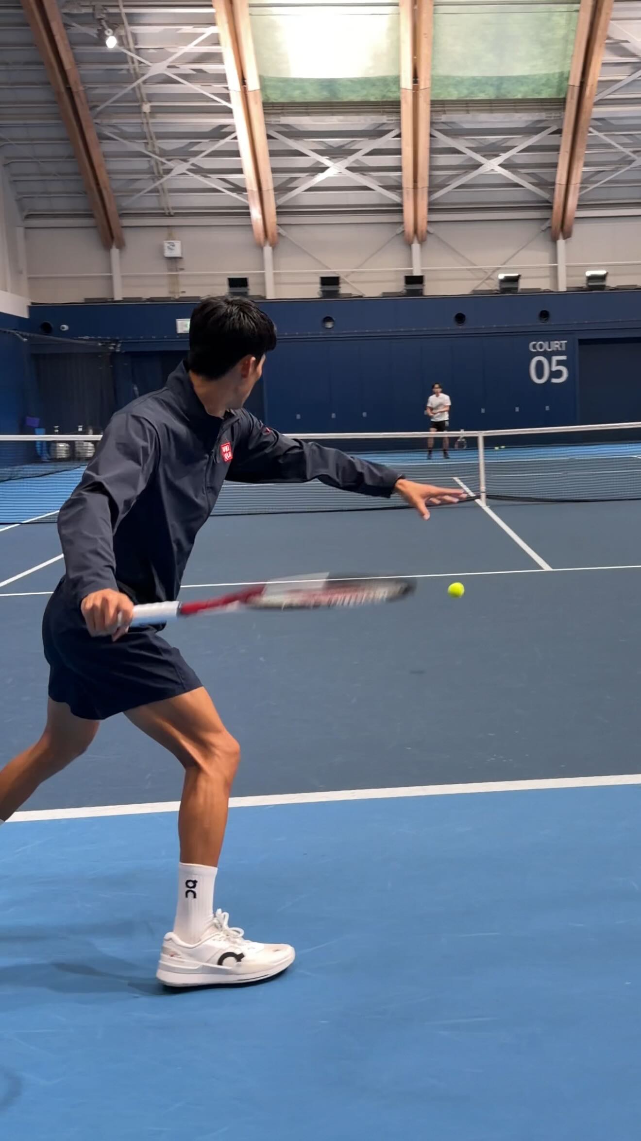 slow motion forehand 🎾#tennis #테니스 #wilsontennis #スポンサー募集 #rf #forehand ...