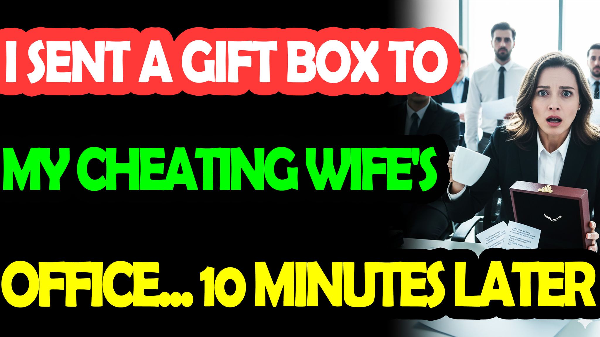 I sent a gift box to my cheating wife's office... 10 minutes later, she ...