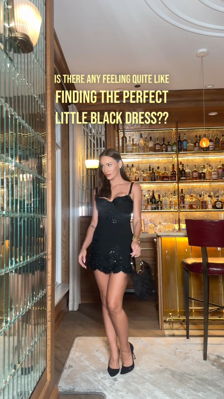 this little black dress feels elevated, sexy, and perfect for date night! Linked in my ShopMy 🖤 | Christa B. Allen