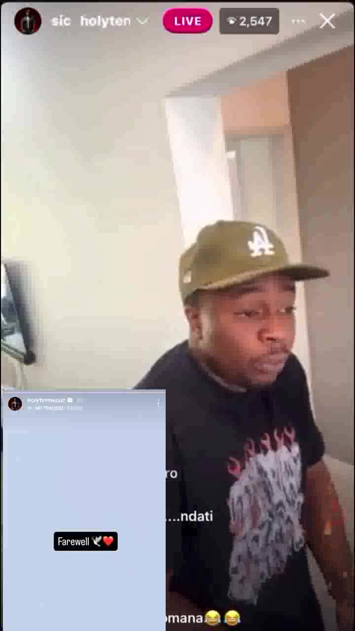 Holyten broke down and started crying on his Instagram live🥲. | Maritah ...