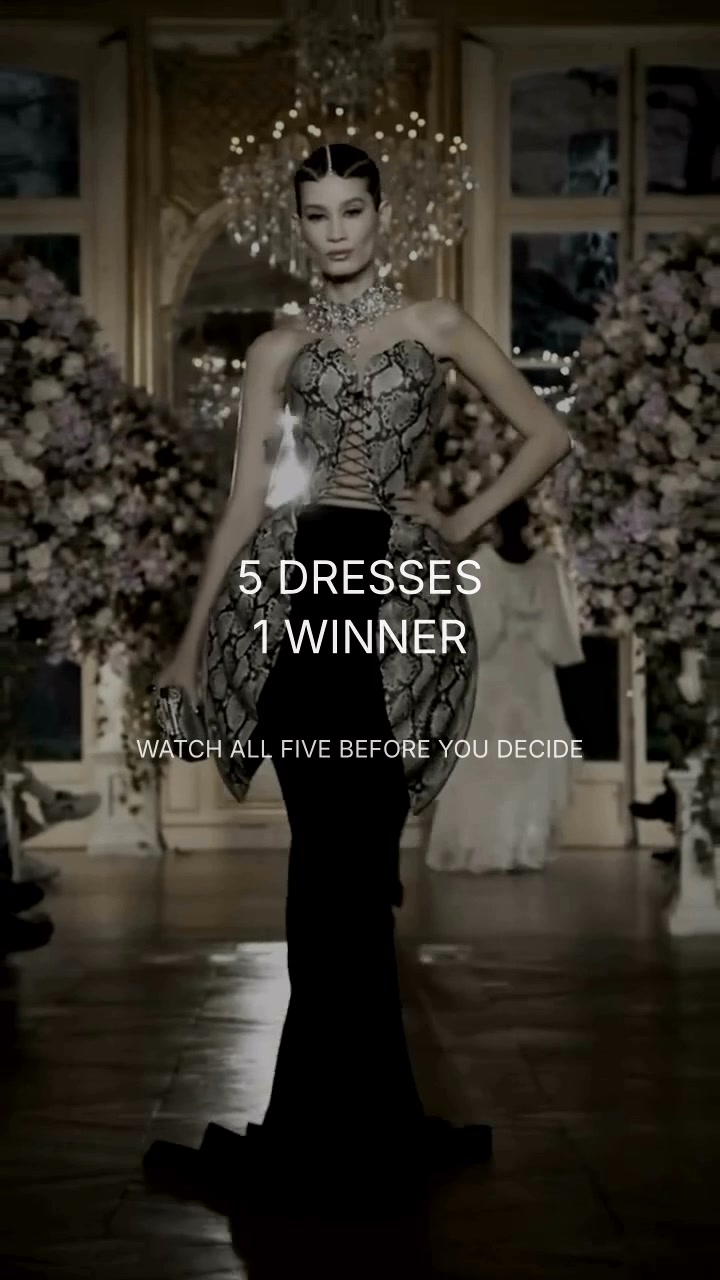 runway high fashion dresses showdown! Which of these stunning looks from Miss Sohee is your absolute favorite? Drop your choice in the comments below. #fashion #runway #hautecouture backless Qipao