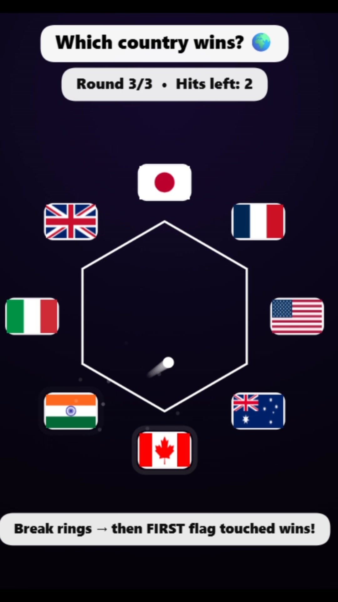 Which country wins? 🌍⚡ Break the rings… then the FIRST flag touched ...