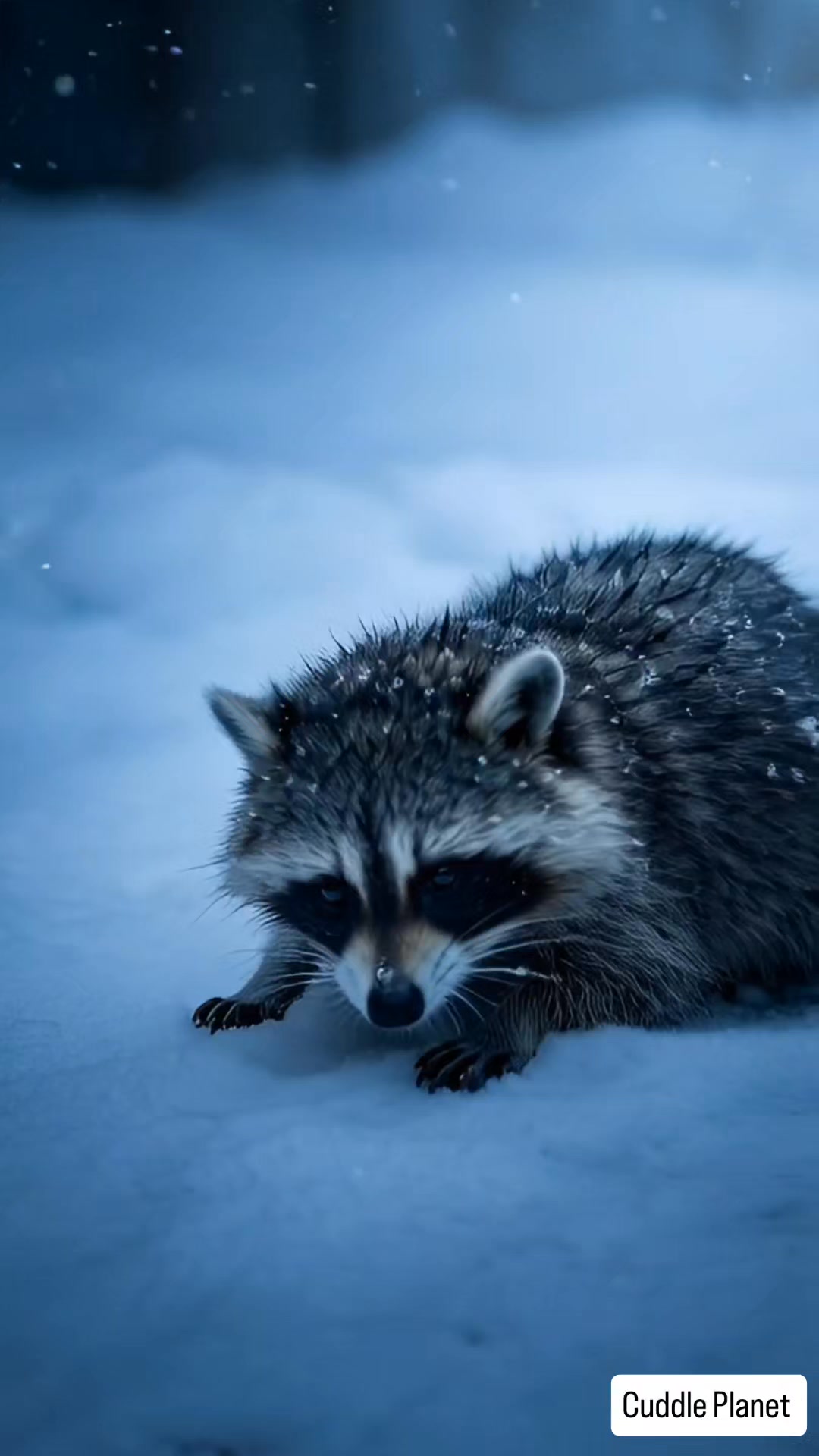 Teddy rescued a little raccoon from the cold and brought him home to ...