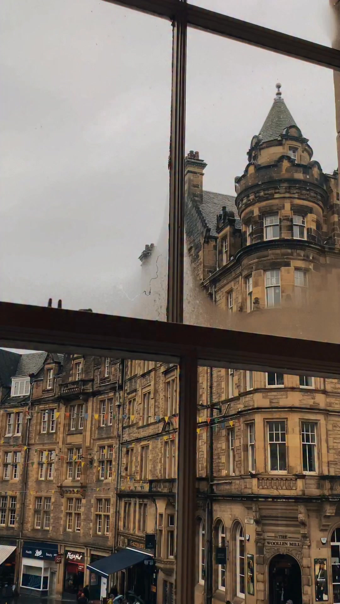 Edinburgh cloaked in fog on a rain-soaked day. @highlight #Edinburgh # ...