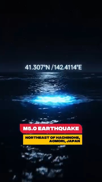 🌏 M5.0 Earthquake Off Northern Japan 🌏 A magnitude 5.0