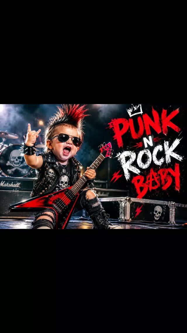 Punk N Rock Baby #rockstar #giftthisvideo #punkrock | Artstract AR