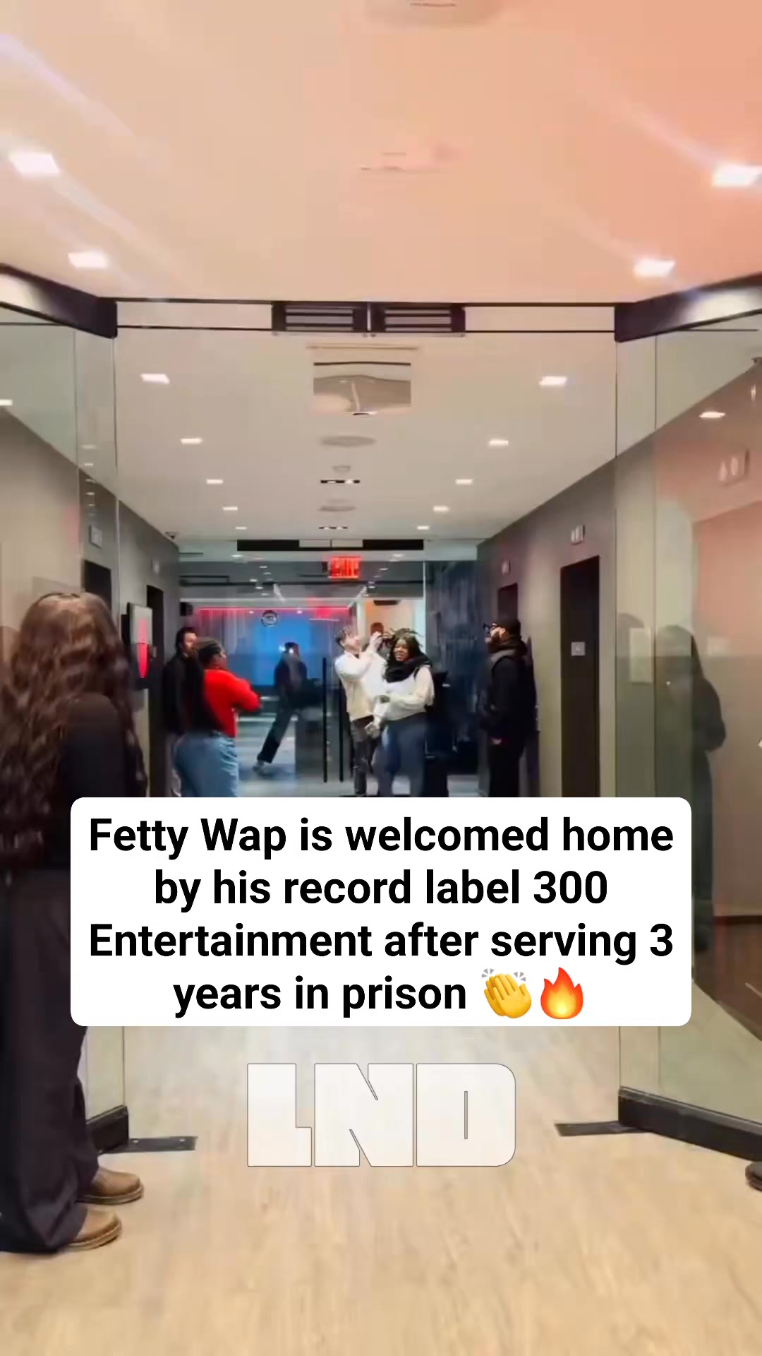 Fetty Wap is welcomed home by his record label 300 Entertainment after ...