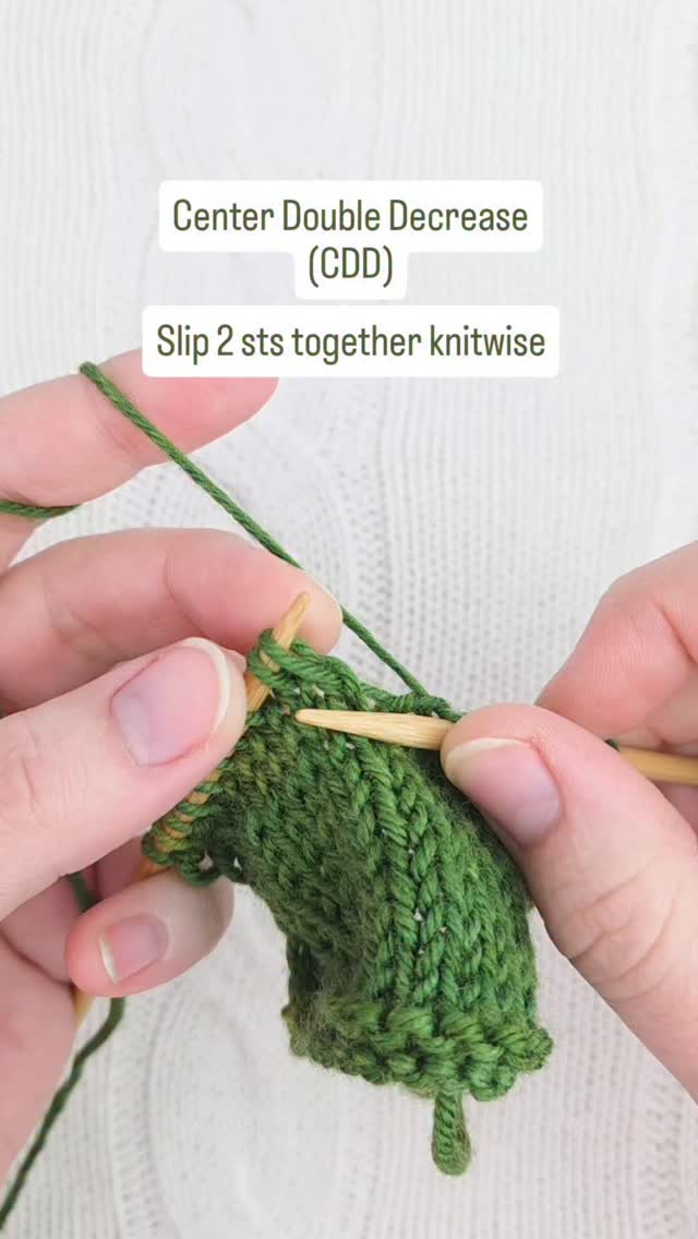 Center Double Decrease #knittingtutorial | Sarah Liz Fiber Arts | Facebook