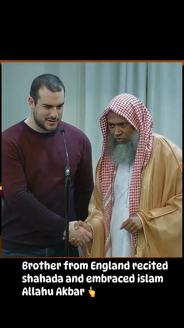 Brother from England recited shahada and embraced islam Allahu Akbar # ...