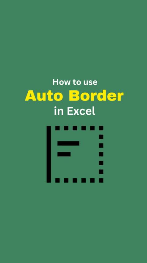 How to Create an Auto Border in Excel 👨‍💻 🗂 Easy and Smart way